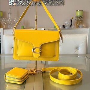 Chic Yellow Elegant Women's Shoulder Bag Set